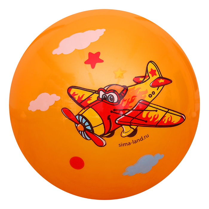 Мяч детский Самолетик, 22 см, 70 гр, цвета микс