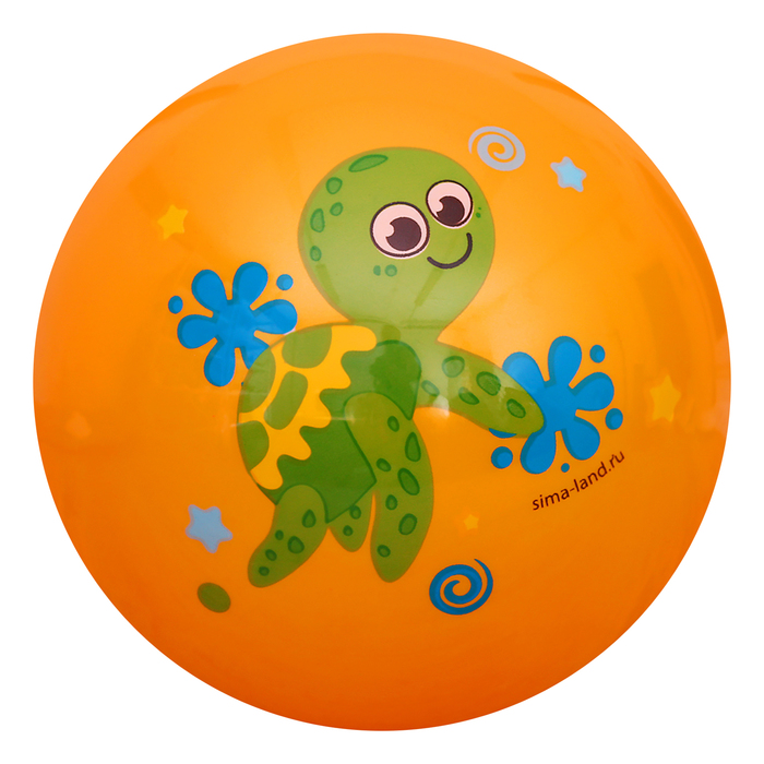 Мяч детский Черепашка, 22 см, 70 гр, цвета микс