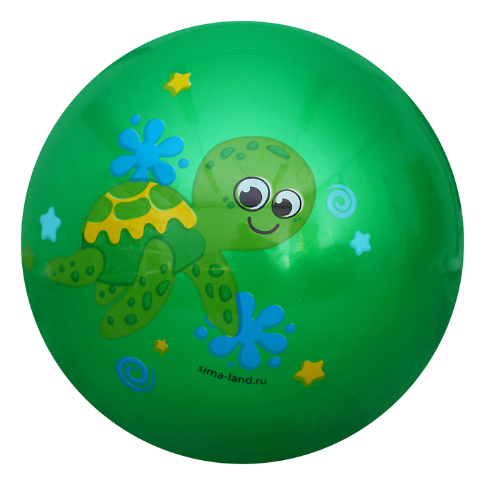 Мяч детский Черепашка, 22 см, 70 гр, цвета микс