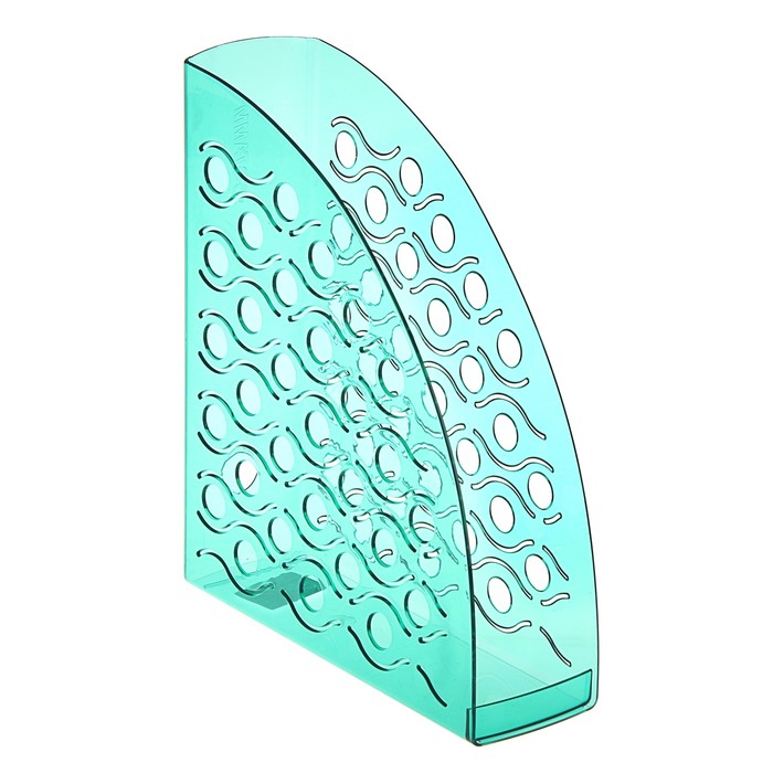 Лоток для бумаг вертикальный "Вега", тонированный зеленый GREEN