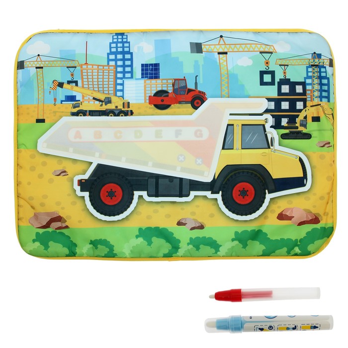 Коврик для рисования водой "Весело играем" с водным маркером, МИКС