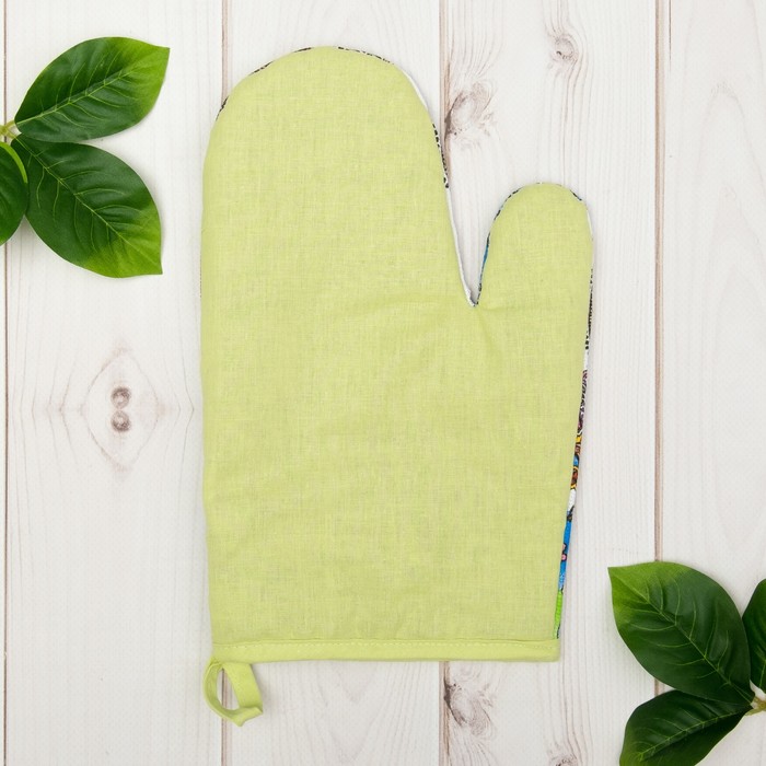 Варежка "Доляна" Пейсли (вид 2), 18 х 26 см, 100 % хлопок, рогожка 162 г/м²