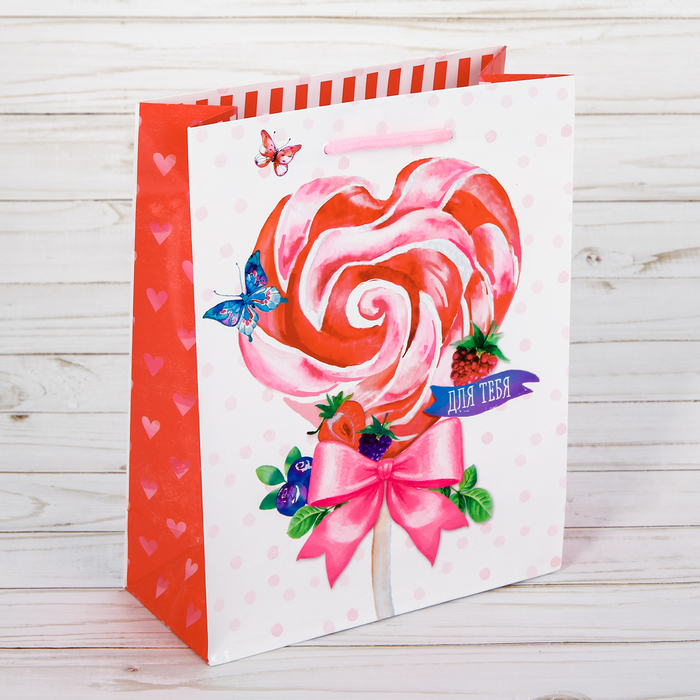 Пакет ламинированный вертикальный «Леденец», MS 18 × 23 × 8 см