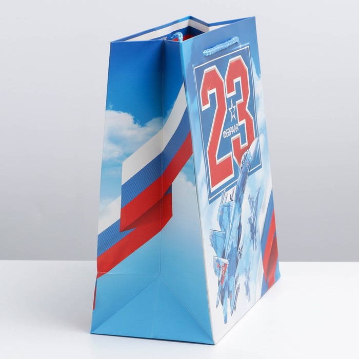 

Пакет ламинированный вертикальный «23 февраля», ML 23 × 27 × 11,5 см