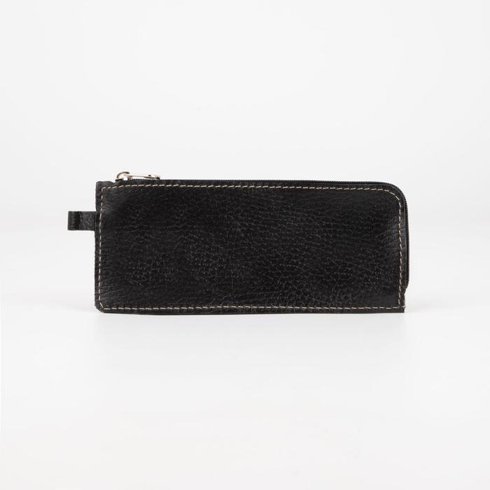 Ключница "Доллар", отдел на молнии, кольцо внутри, доллар, цвет чёрный