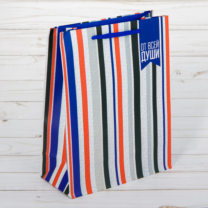 Пакет ламинированный вертикальный «От всей души», ML 23 × 27 × 8 см