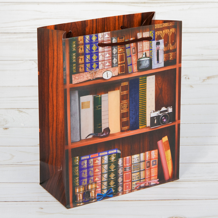 Пакет ламинированный вертикальный «Умному человеку», ML 23 × 27 × 8 см