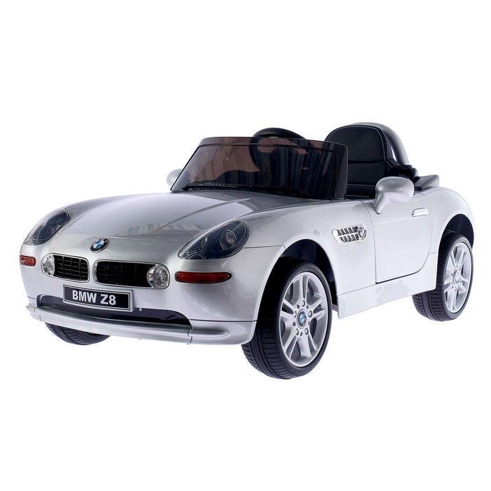 Электромобиль BMW Z8, EVA колёса, кожаное сидение, цвет серебристый глянец