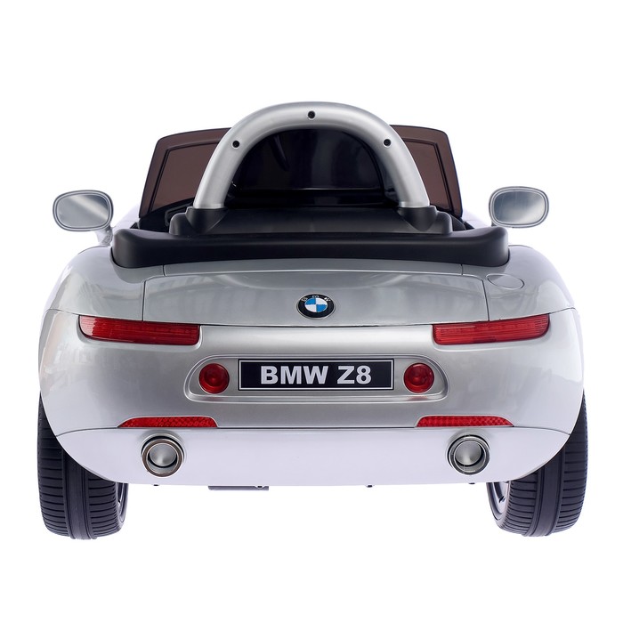 Электромобиль BMW Z8, EVA колёса, кожаное сидение, цвет серебристый глянец