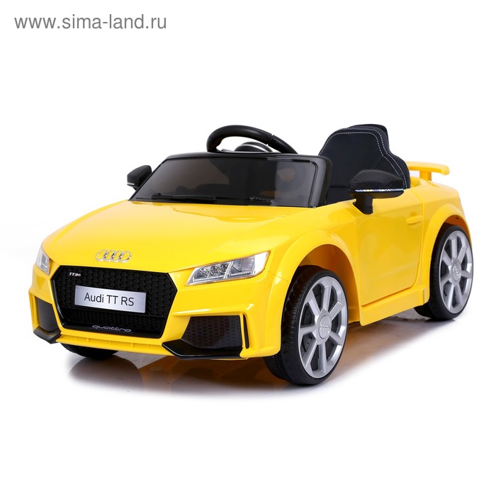 Электромобиль AUDI TT RS, EVA колёса, кожаное сидение, цвет жёлтый электромобиль audi rs e tron gt eva колёса кожаное сидение цвет синий