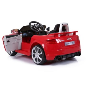 Электромобиль AUDI TT RS, цвет красный, EVA колеса, кожаное сидение от Сима-ленд