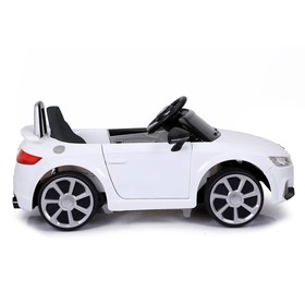 Электромобиль AUDI TT RS, окраска белый, EVA колеса, кожаное сидение от Сима-ленд