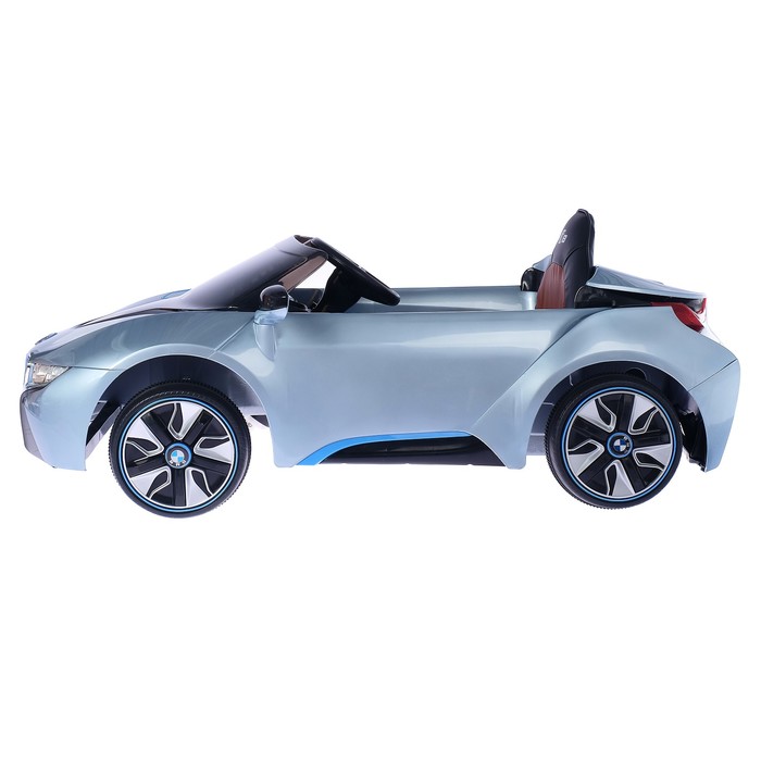 Электромобиль BMW i8, кожаное сидение, цвет голубой глянец