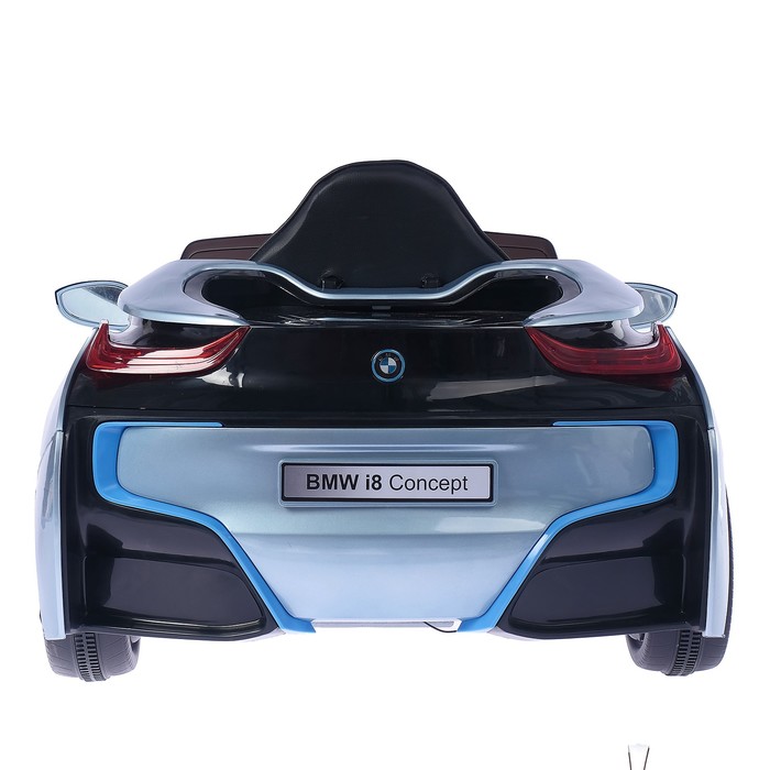 Электромобиль BMW i8, кожаное сидение, цвет голубой глянец