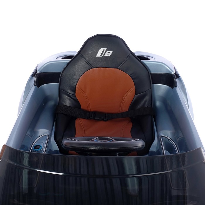 Электромобиль BMW i8, кожаное сидение, цвет голубой глянец