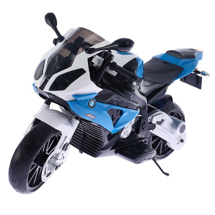 Электромотоцикл "BMW S1000RR", EVA колеса, цвет голубой
