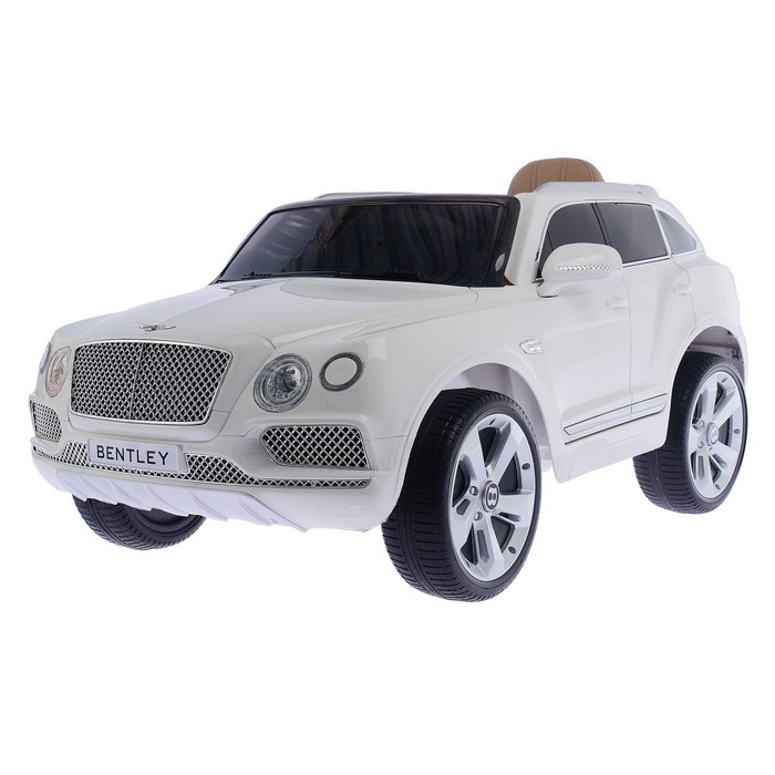 Электромобиль BENTLEY BENTAYGA, EVA колёса, кожаное сидение, цвет белый