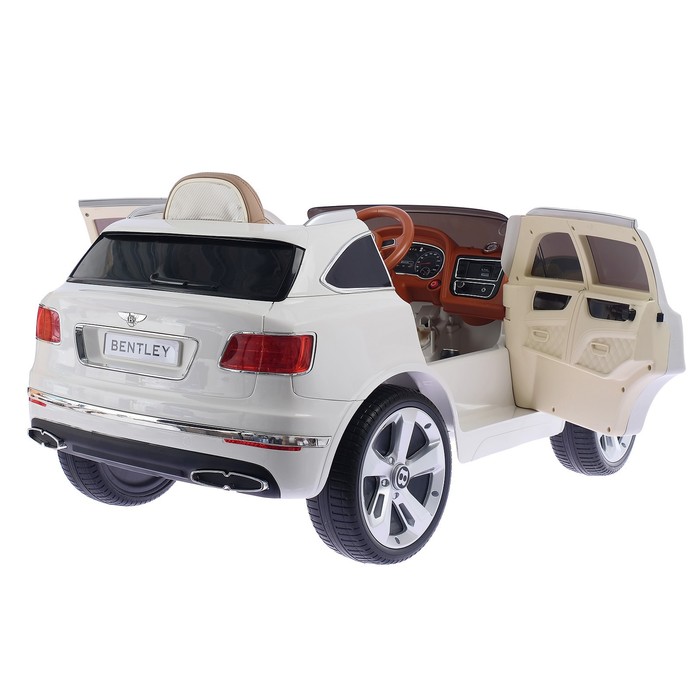 Электромобиль BENTLEY BENTAYGA, EVA колёса, кожаное сидение, цвет белый