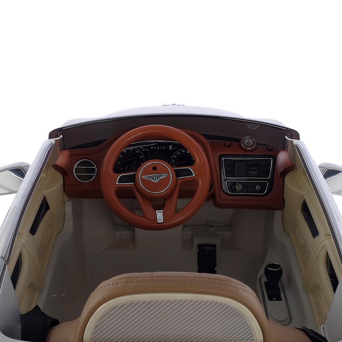 Электромобиль BENTLEY BENTAYGA, EVA колёса, кожаное сидение, цвет белый