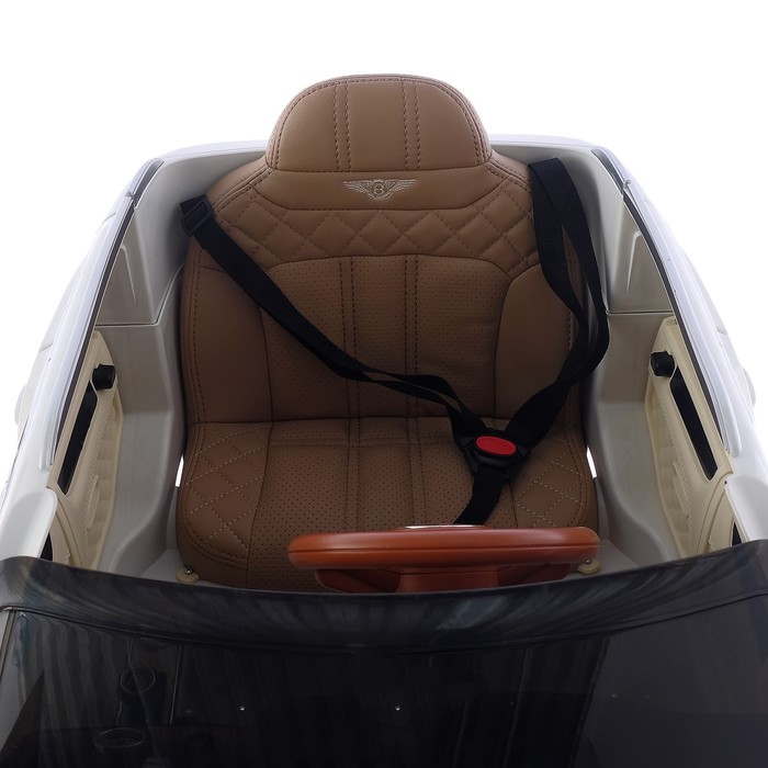 Электромобиль BENTLEY BENTAYGA, EVA колёса, кожаное сидение, цвет белый
