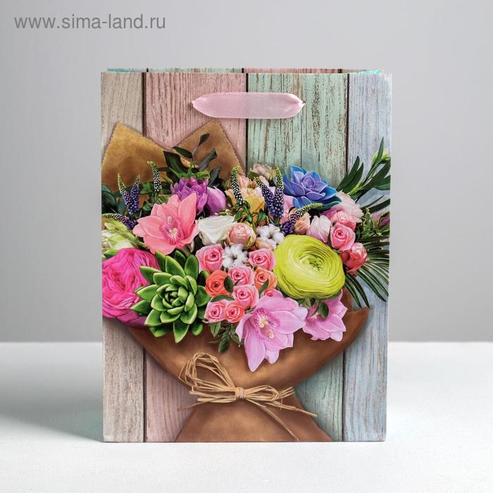 

Пакет ламинированный вертикальный «Поздравляю!», MS 18 × 23 × 8 см