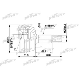

Шрус наружный Patron PCV1004