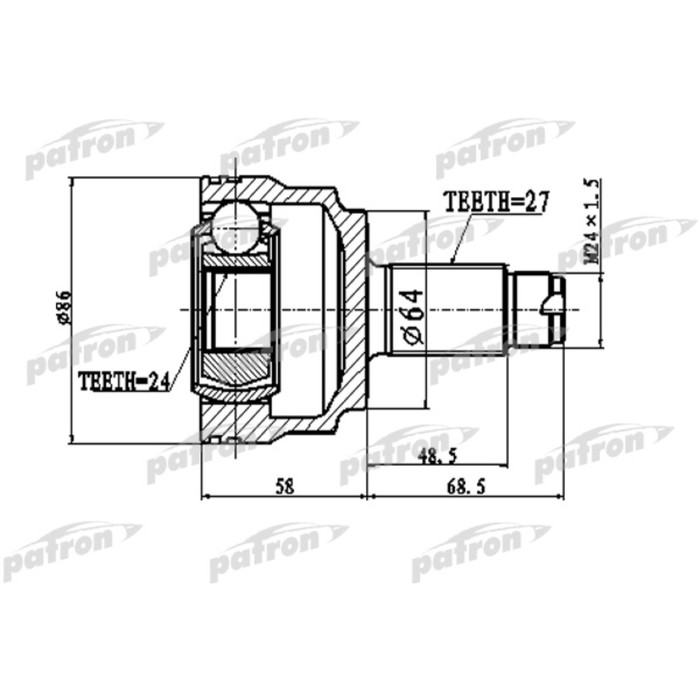 Шрус наружный Patron PCV1796