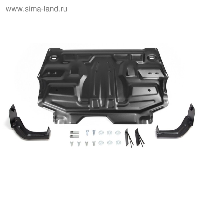 фото Защита картера и кпп rival для seat ibiza iv 2008-2014, сталь 2 мм, с крепежом, 111.5842.1