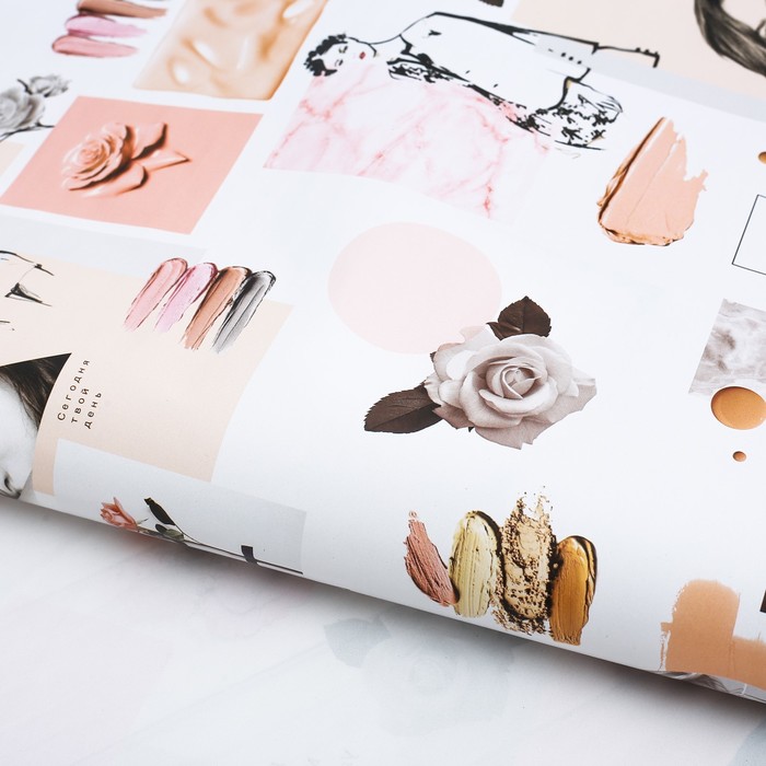 Бумага упаковочная глянцевая "Фешн", 100х70 см