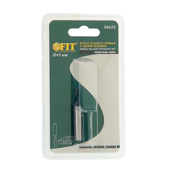 Фреза FIT, пазовая прямая, с одним лезвием, 3 × 10 × 52 мм