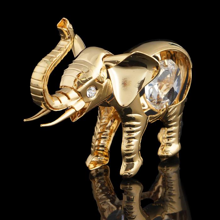 Сувенир «Слонёнок», 6×2,7×5 см, с кристаллами сувенир золотая рыбка 6×3×4 5 см с кристаллами