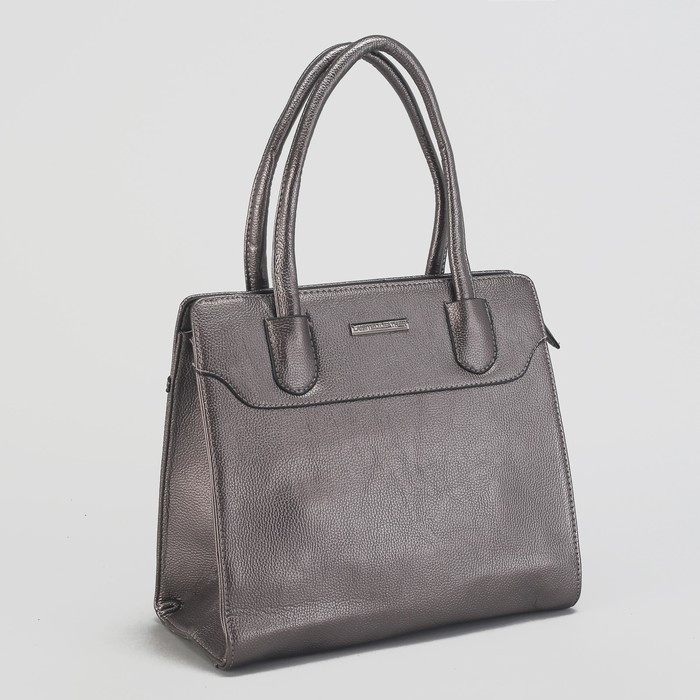 Сумка женская, отдел на молнии,1 наружный карман, цвет серебристый