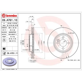 

Диск тормозной Brembo 09A82011