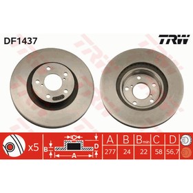 

Диск тормозной TRW DF1437