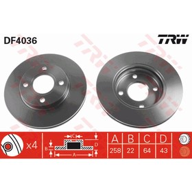 

Диск тормозной TRW DF4036