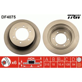 

Диск тормозной TRW DF4075