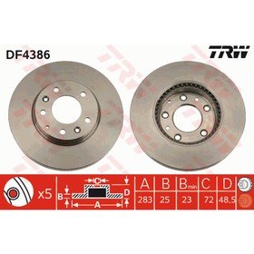 

Диск тормозной TRW DF4386