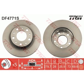 

Диск тормозной TRW DF4771S