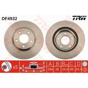 

Диск тормозной TRW DF4932