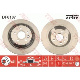 

Диск тормозной TRW DF6187