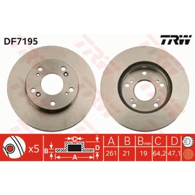 

Диск тормозной TRW DF7195