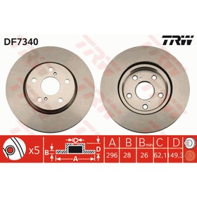 

Диск тормозной TRW DF7340