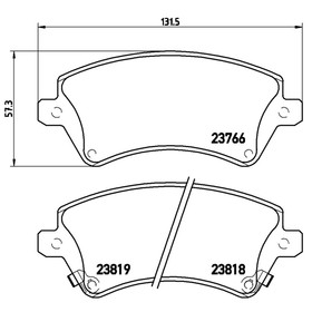 

Колодки тормозные BREMBO P83064