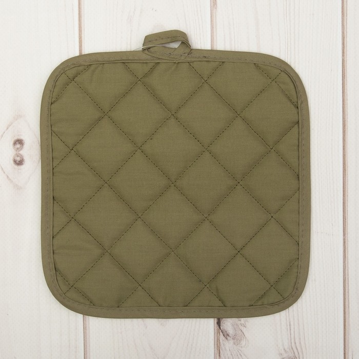 Прихватка "Доляна" Оливки, 20 х 20 см, 35% х/л, 65% п/э, ватин 250г/м2