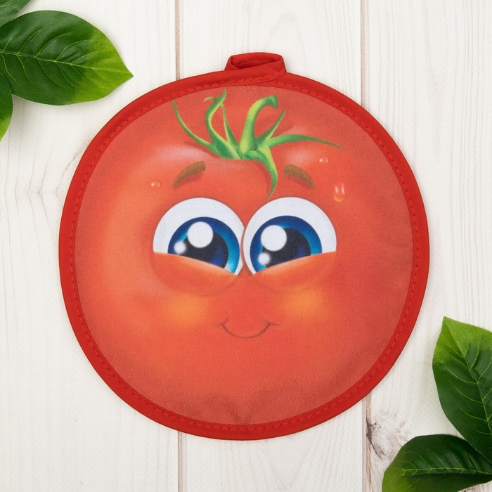 Прихватка "Доляна" Помидор, 20 х 20 см, 35% х/л, 65% п/э, ватин 250г/м2