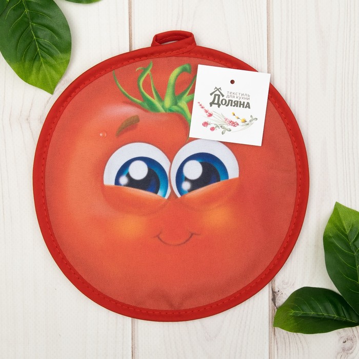 Прихватка "Доляна" Помидор, 20 х 20 см, 35% х/л, 65% п/э, ватин 250г/м2