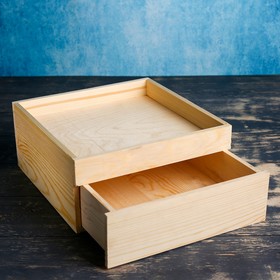 

Выдвижной ящик 26.5×26.5×12 см деревянный, натуральный
