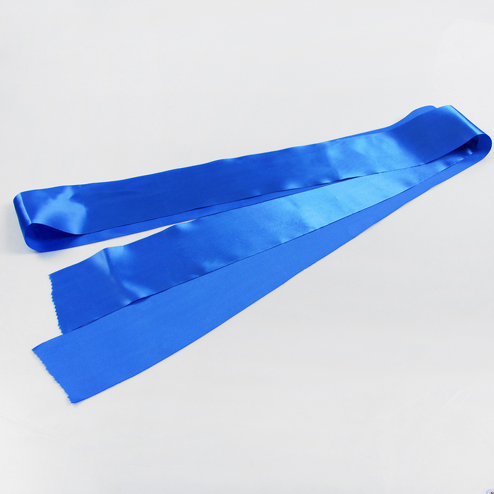 Лента атласная, ширина 10 см, синяя, 3 м