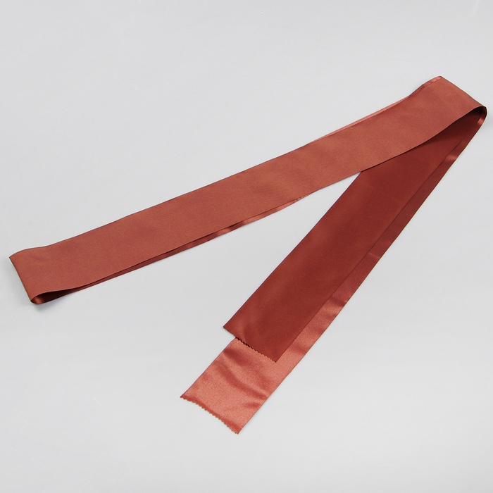 Лента атласная, ширина 10 см, коричневая, 3 м