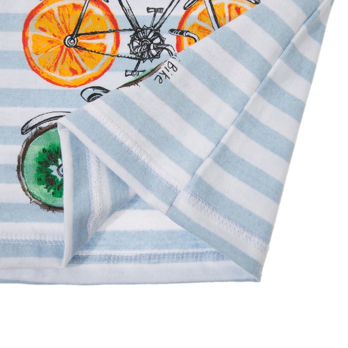 Комплект для девочки (футболка, бриджи) "Fruity bike" 6211 цвет голубой, р-р 40